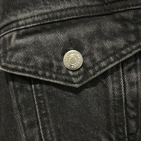 TOPSHOP black Jean jacket size 8/10 - Picture 5 of 7